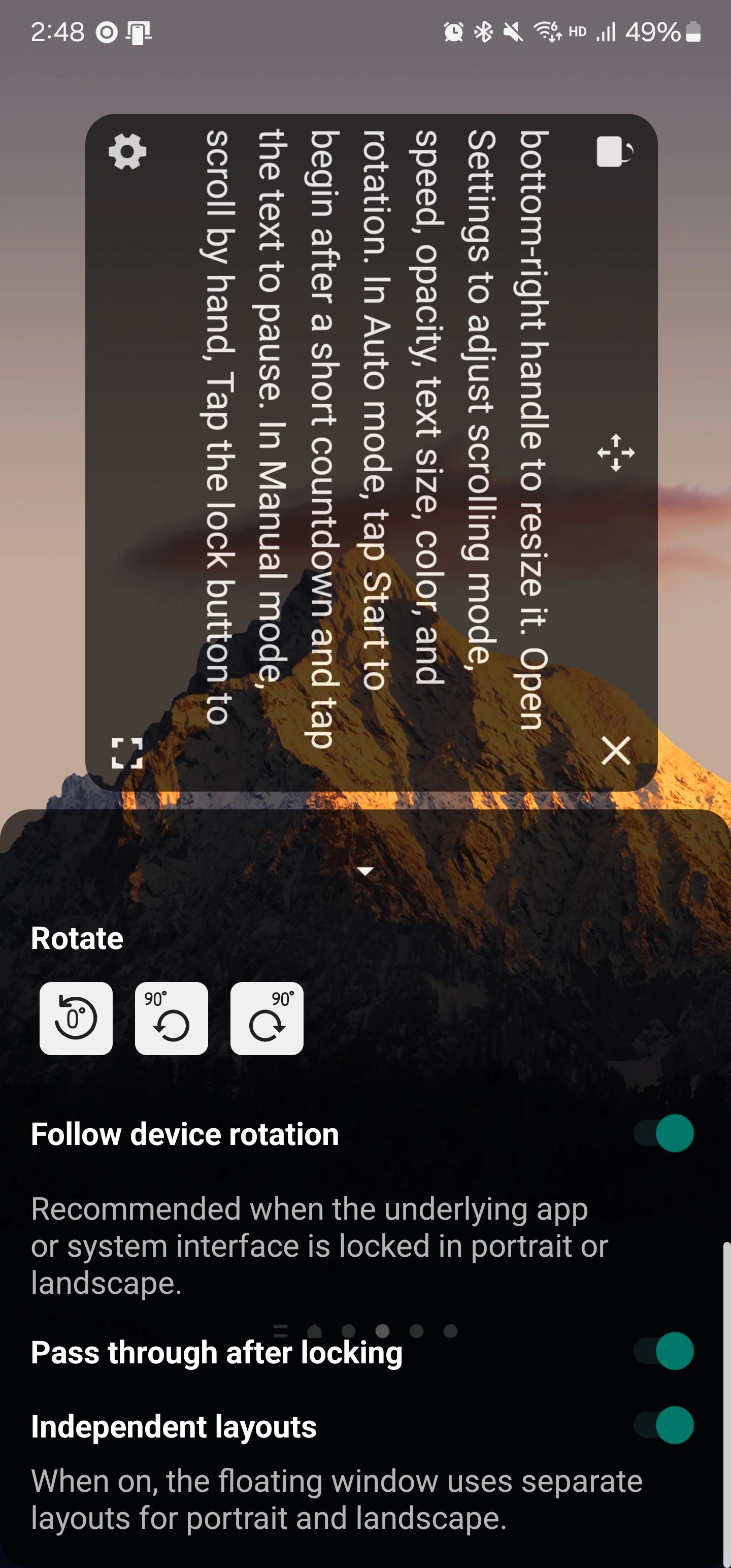 FloatPicTxt screenshot